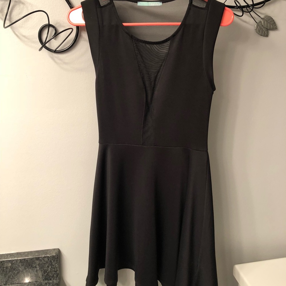 Dress with mesh insert